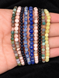 4 mm Gemstone Stretch Bracelets ✨