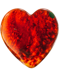 Indonesian Blue Amber Hearts 2–2½ Inch | UV Fluorescent | Choose Your Heart