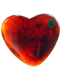 Indonesian Blue Amber Hearts 2–2½ Inch | UV Fluorescent | Choose Your Heart