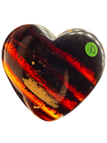 Indonesian Blue Amber Hearts 2–2½ Inch | UV Fluorescent | Choose Your Heart