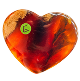 Indonesian Blue Amber Hearts 2–2½ Inch | UV Fluorescent | Choose Your Heart