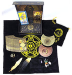 Rider-Waite Black Gold Foil Tarot Card Box Gift Set - Cards, Tarot Cloth, Chakra Stones and More