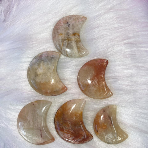 2" Red Moonstone Moons